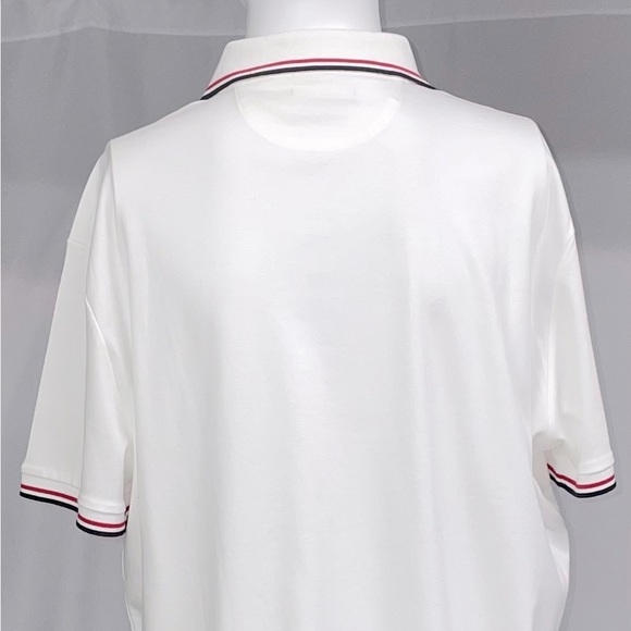 New Large Polo Ralph Lauren White Navy Blue Pony Poloman Collar Casual Shirt - Picture 2 of 3